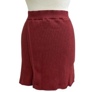 Free People pull on sweater skirt with wrap front medium